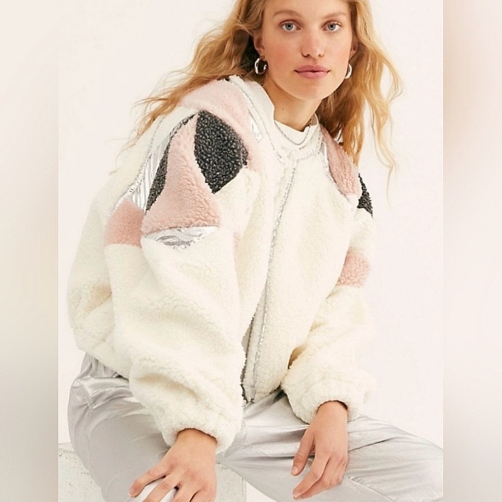 Free People Multicolor Taurus Teddy Jacket